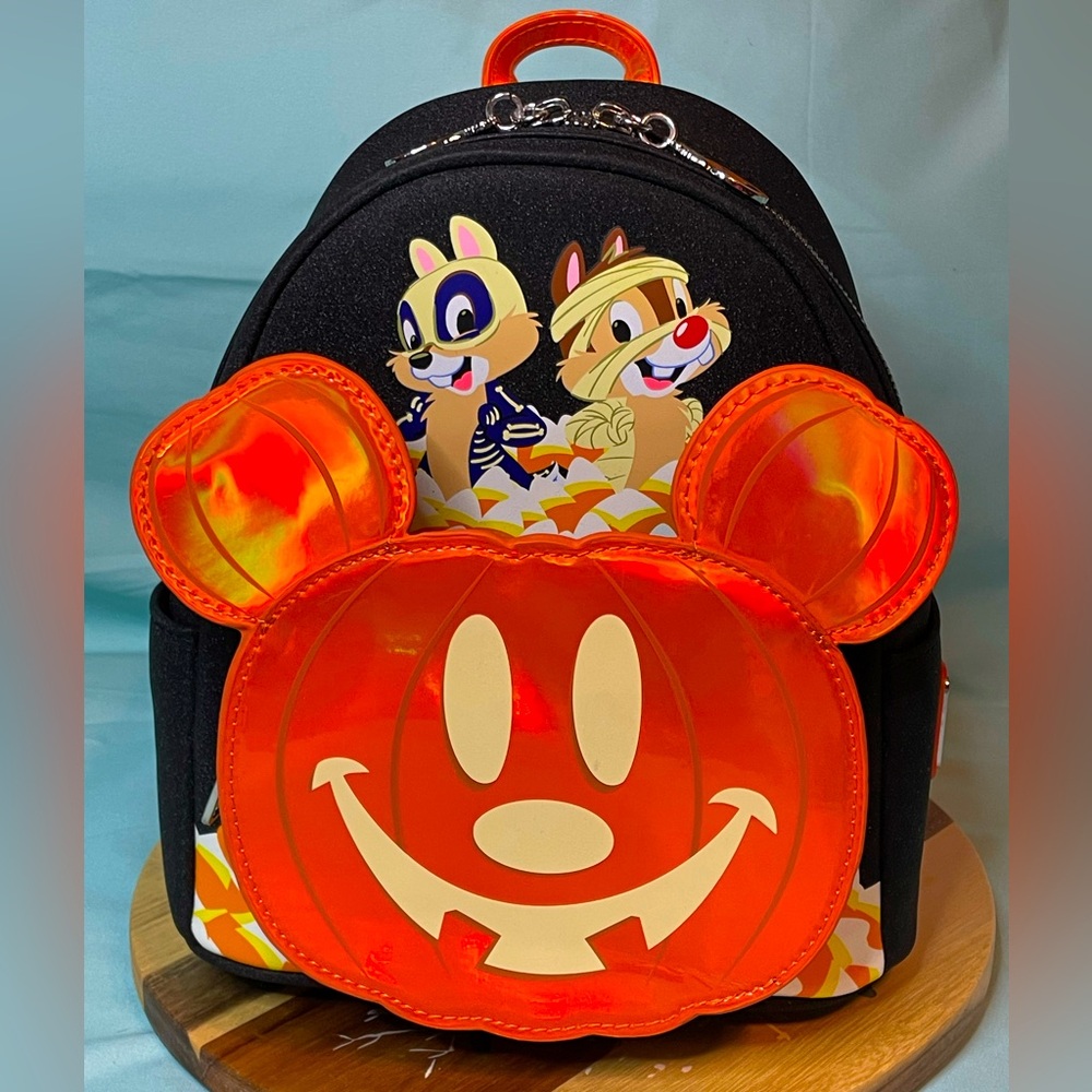 Disney x Loungefly Chip N Dale Halloween Glow in the Dark Backpack